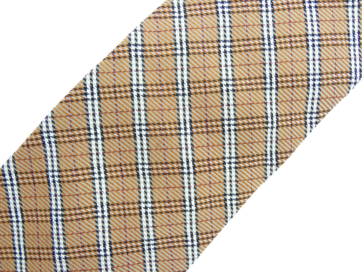 Burberry Classic Nova Check Orange Silk Tie