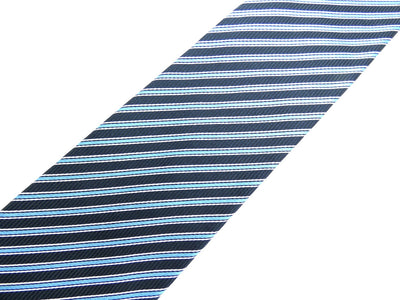 Balenciaga Graphic Blue Striped Tie