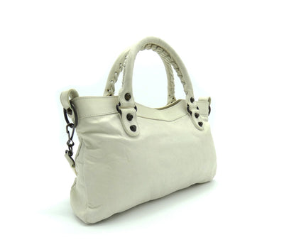 Balenciaga Bone Agneau First 2way Bag