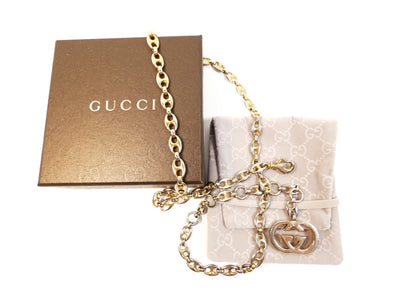 Gucci Vintage Gold Tone Mariner Link GG Belt