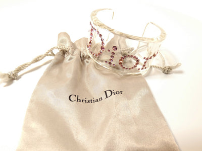 Christian Dior Lucite Crystal Bangle Bracelet Christian Dior