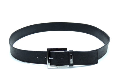 Salvatore Ferragamo Black Leather Belt