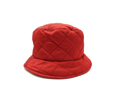 Burberry Quilted Red Bucket Hat Hats Burberry