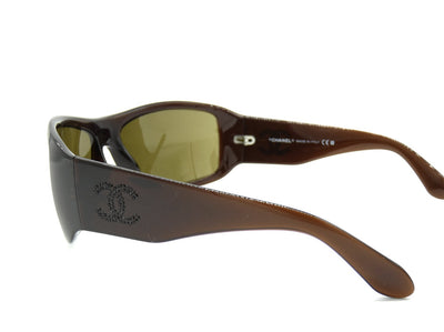 Chanel Vintage Brown Crystal CC Sunglasses 6008-B