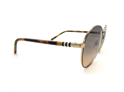 Burberry Sunglasses Silver Metal and Icon Stripe B3094 Sunglasses Burberry