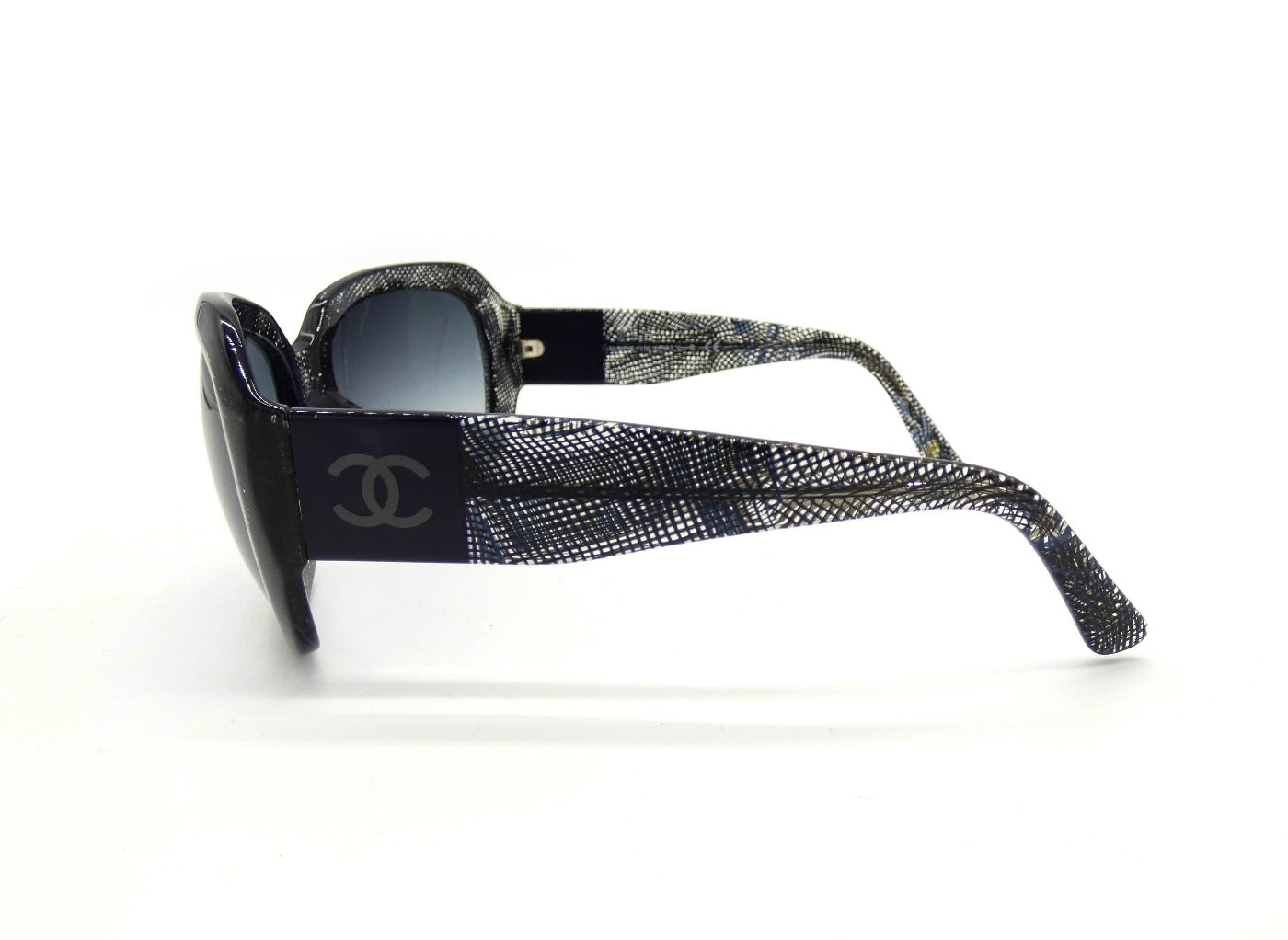 Chanel Vintage Dark Blue Clear Lace Sunglasses 5146