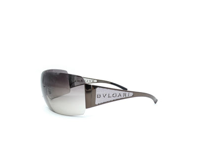 Bvlgari Bronze and Brown Metal Shield Sunglasses 550 Sunglasses Bvlgari