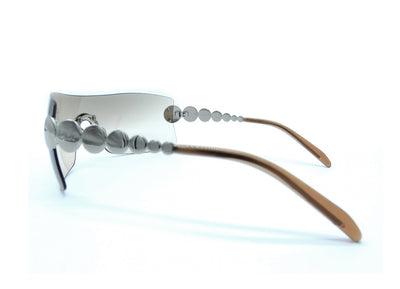 Christian Dior Silver and Tan Vintage Millenium Sunglasses