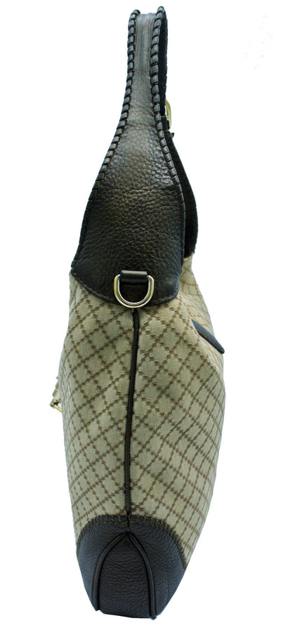 Gucci Beige with Bronze Diamante Canvas and Leather Jackie Hobo Bag Gucci