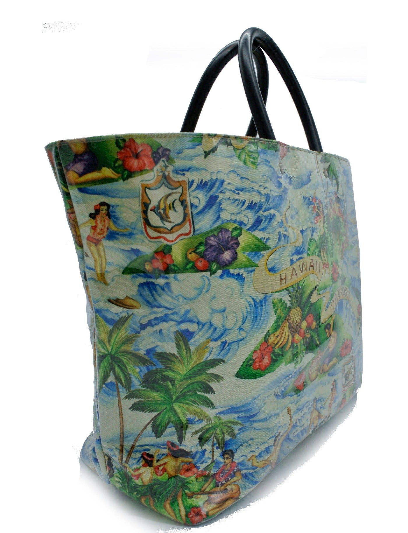 Dsquared2 Large Hawaiian PVC Beach Tote