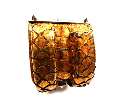 Roberto Cavalli Python Wide Metallic Cuff Bracelet Roberto Cavalli