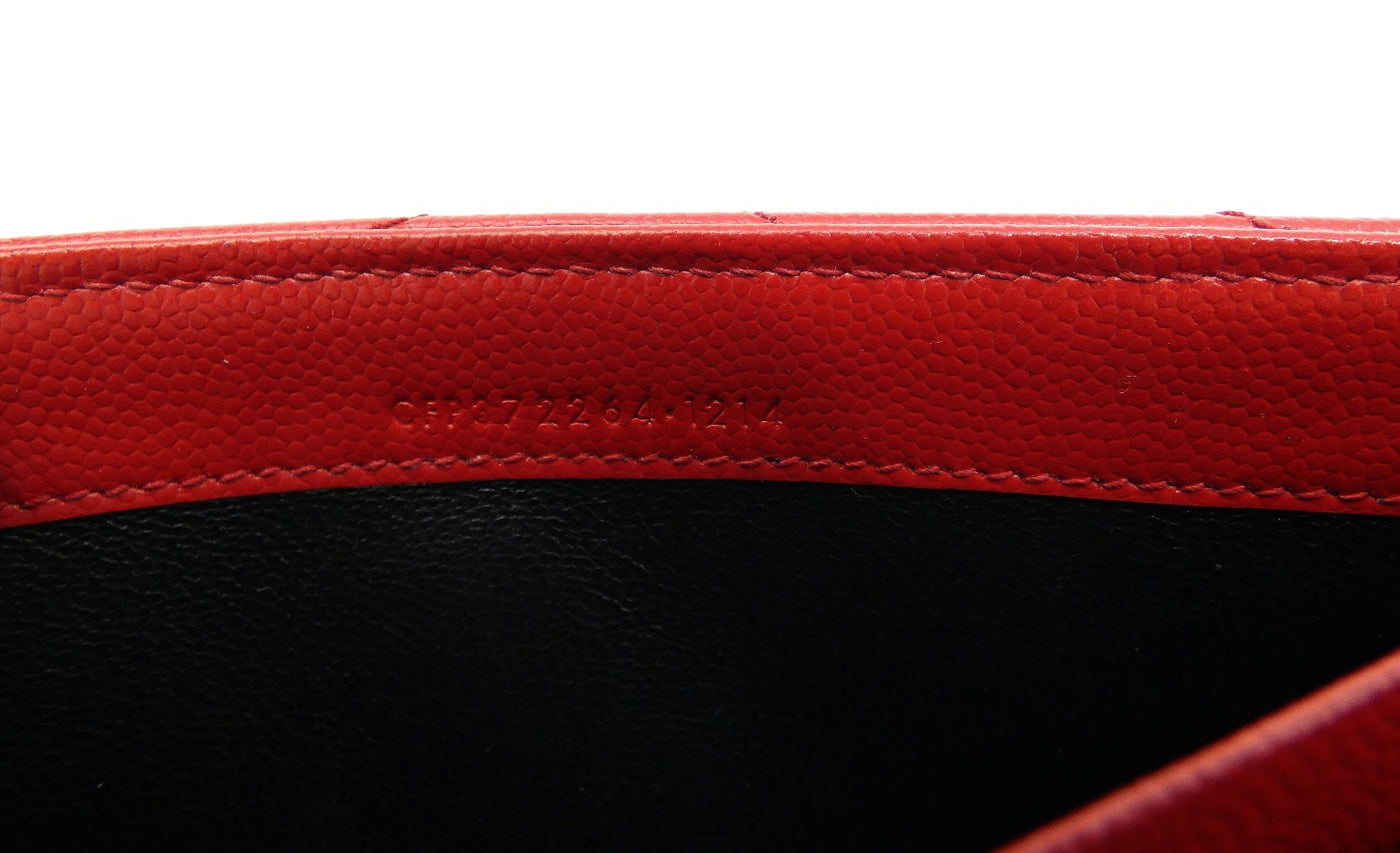 Saint Laurent Rouge Grain De Poudre Large Envelope Wallet