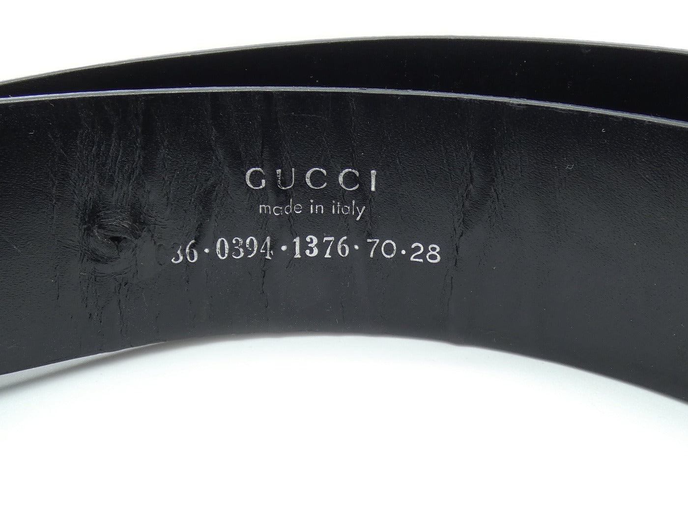 Gucci Vintage G Buckle Black Leather Belt