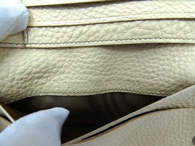 Fendi Pale Yellow Leather Selleria Bi-Fold Wallet Wallet Fendi