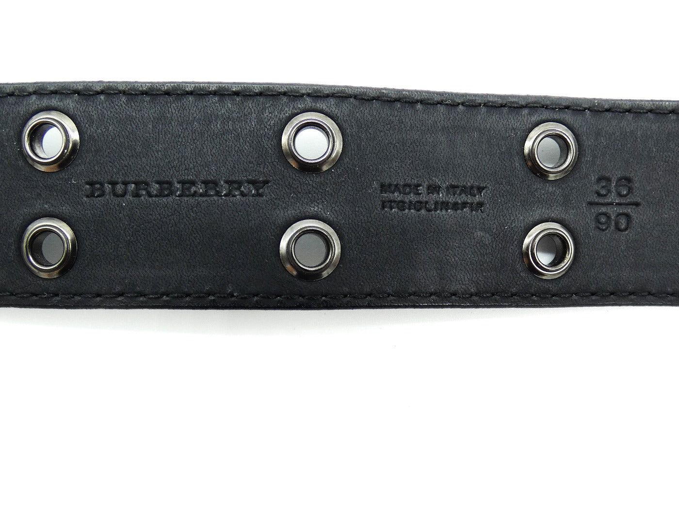 Burberry Black Patent Leather Belt