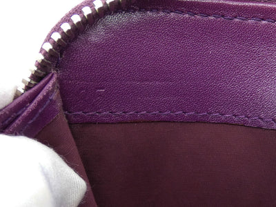 Miu Miu Purple Caiman Crocodile Continental Bow Wallet