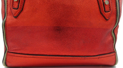 Burberry Somerford Red Metallic Satchel