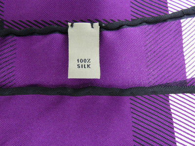 Burberry Silk Classic Nova Check Purple Scarf Scarf Burberry