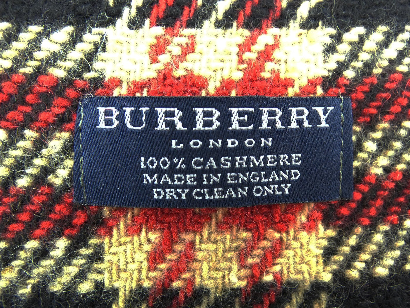 Burberry Cashmere House Check Black and Red Scarf Scarf Burberry