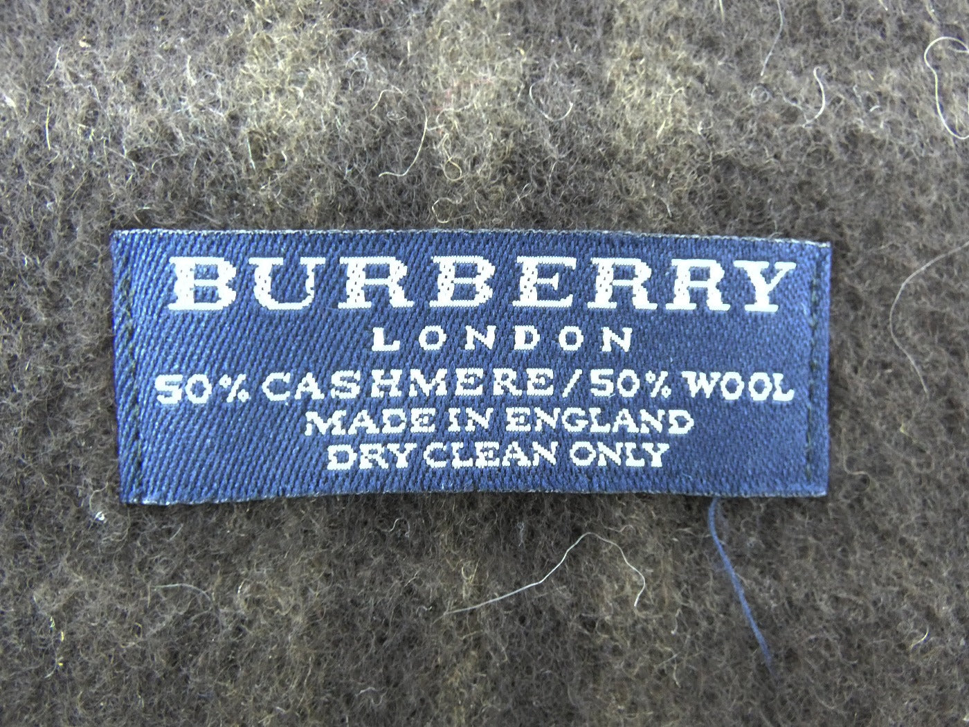 Burberry Cashmere and Wool House Check Dark and Light Brown Scarf