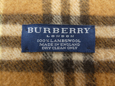 Burberry Lambswool House Check Dark Camel Scarf Scarf Burberry