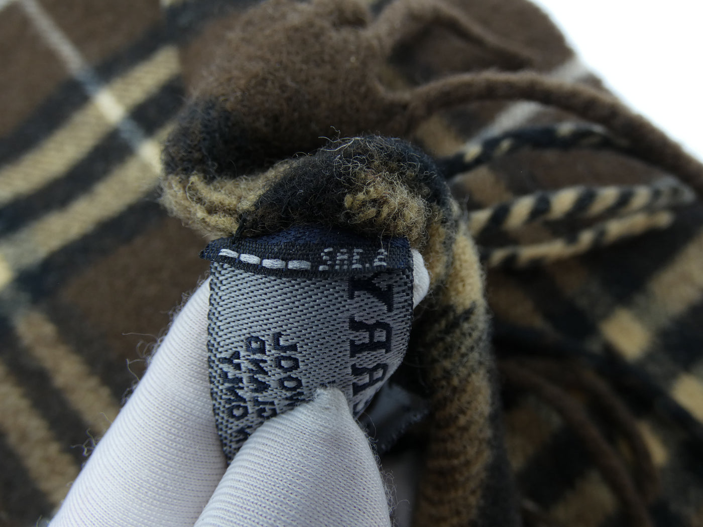 Burberry Lambswool House Check Brown Scarf