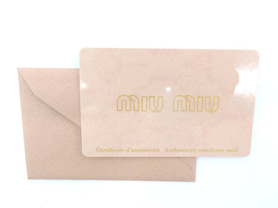 Miu Miu Beige Studded Continental Wallet