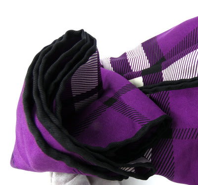 Burberry Silk Classic Nova Check Purple Scarf Scarf Burberry