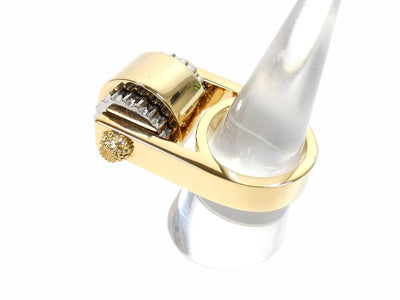 Balenciaga Silver and Gold Gear Ring