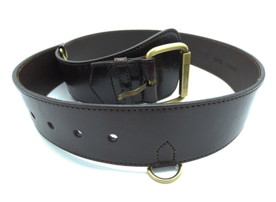 Burberry Dark Brown Wide Leather Belt