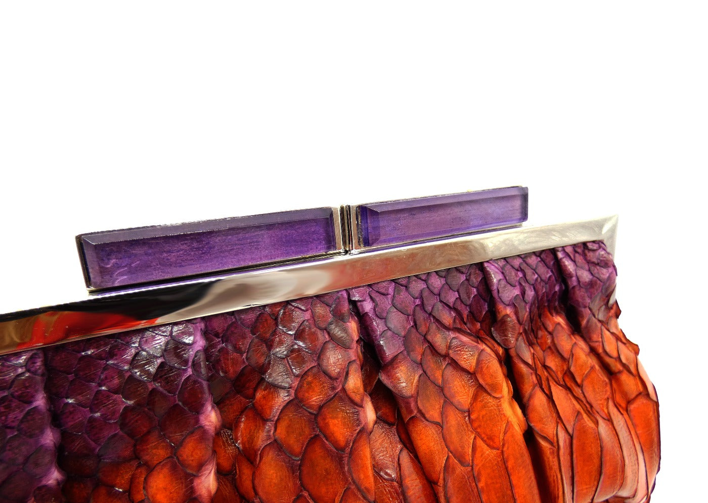 Judith Leiber Python and Amethyst Clutch Bag Judith Leiber