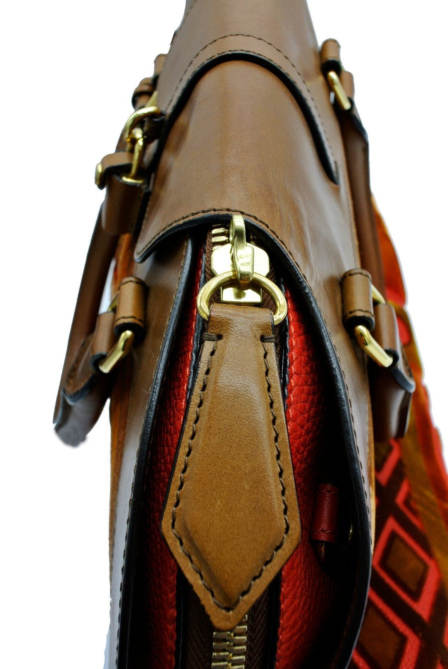 Burberry Prorsum Milverton Velvet and Leather Bowling Bag