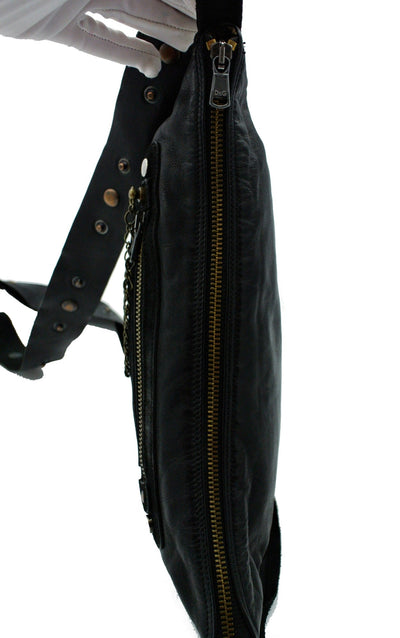 Dolce & Gabbana D&G Black Leather Crossbody Bag