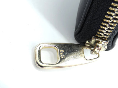 Dolce & Gabbana D&G Black Leather Zippy Wallet