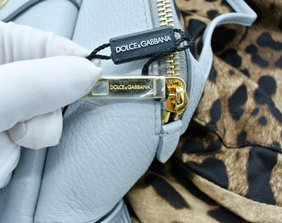 Dolce & Gabbana Miss Sicily Blue Leather Bag